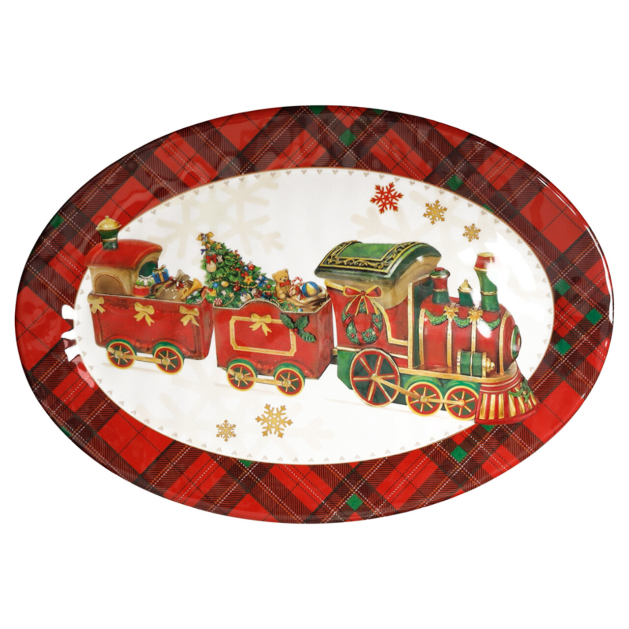 Platou servire, Christmas Oval, Brandani, 35.5x25 cm, melamina - imagine 3